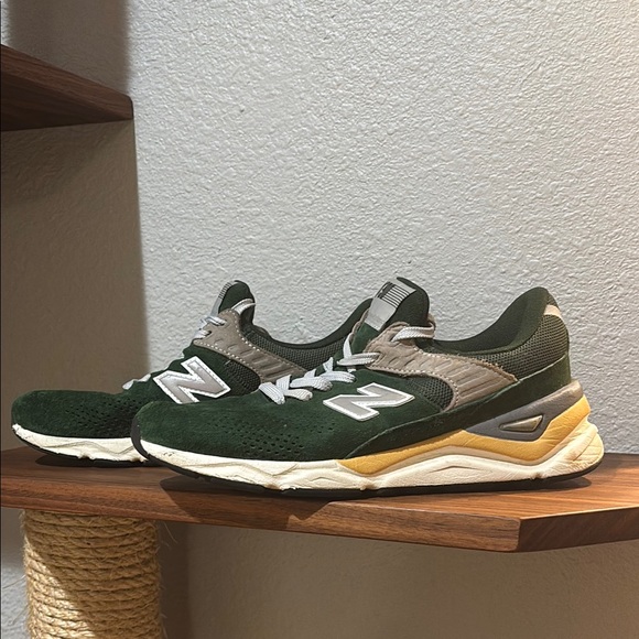 New Balance Forest Green and Gray suede Athletic Shoes - Picture 5 of 12